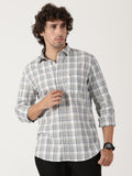 Gray & off-white checks - relaxed fit