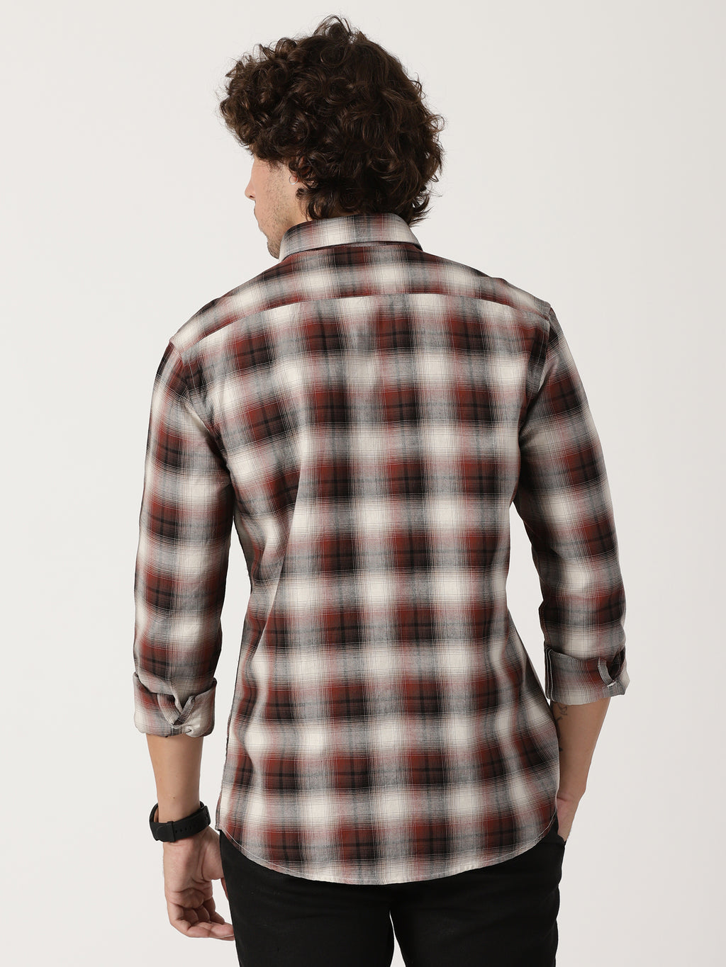 casual full sleeve checkered shirt